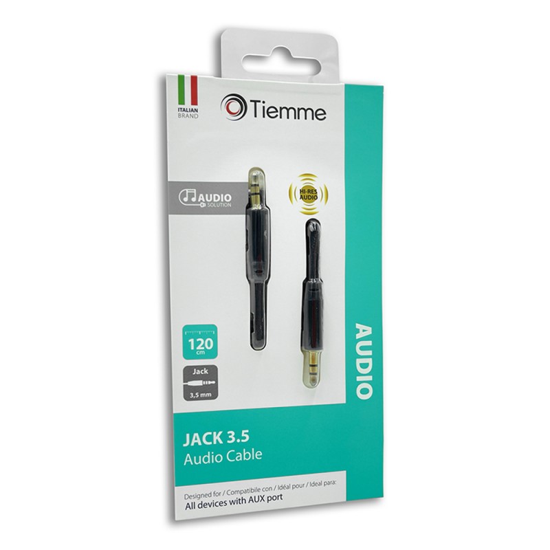 JACK - CAVO AUDIO AUX 3,5 mm - 120 cm