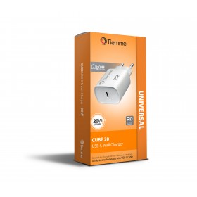 CUBE 20W - CARICA DA RETE POWER DELIVERY USB-C - BIANCO