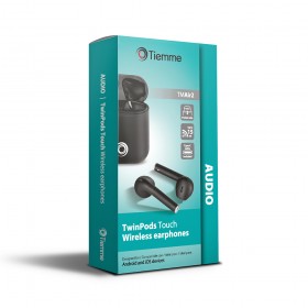 TWINPODS TOUCH - AURICOLARI WIRELESS - NERO