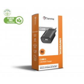 CUBE 5W - CARICA DA RETE USB - NERO