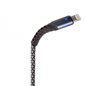 DYNAMIC 120 - CAVO 12W RINFORZATO CATARIFRANGENTE USB - LIGHTNING 1,2 metri