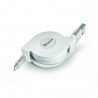 TWISTER 100 - CAVO RETRATTILE 12W USB - LIGHTNING 1 metro - BIANCO
