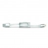 TWISTER 100 - CAVO RETRATTILE 12W USB - LIGHTNING 1 metro - BIANCO