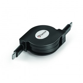 TWISTER 100 - CAVO RETRATTILE 60W USB-C - USB-C 1 metro - NERO