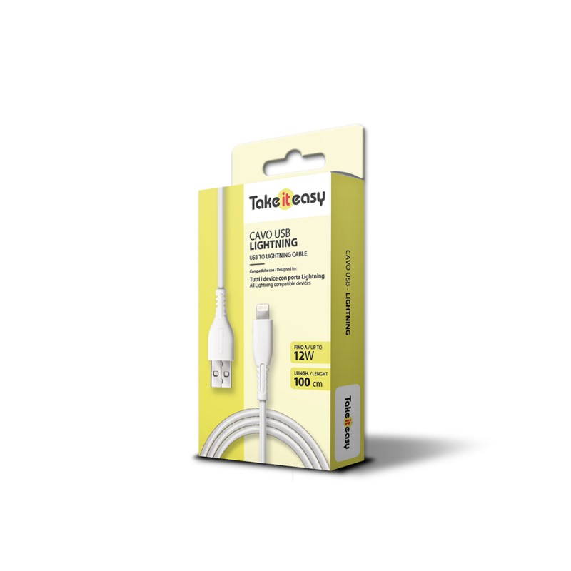 CAVO RICARICA 18W USB - LIGHTNING 1 metro - BIANCO