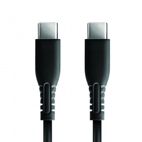CAVO RICARICA 60W USB-C - USB-C 1 metro - NERO