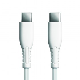 CAVO RICARICA 60W USB-C - USB-C 1 metro - BIANCO