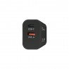 CUBE 20W DOUBLE - CARICA DA RETE POWER DELIVERY USB+USB-C - NERO