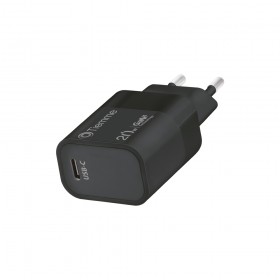 KIT CUBE - CARICA DA RETE 20W + CAVO DA USB-C A USB-C - NERO