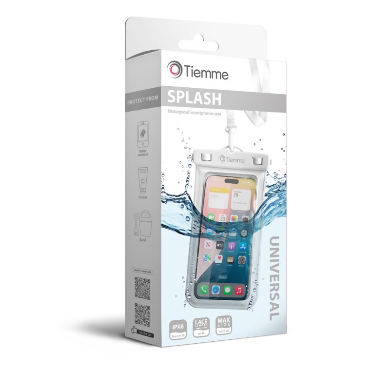 SPLASH universal waterproof case 17x8 cm WHITE