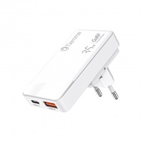 CUBE 20W DOUBLE - CARICA DA RETE POWER DELIVERY USB+USB-C - NERO
