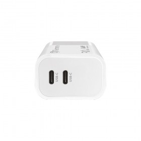 CUBE 20W DOUBLE - CARICA DA RETE POWER DELIVERY USB+USB-C - NERO