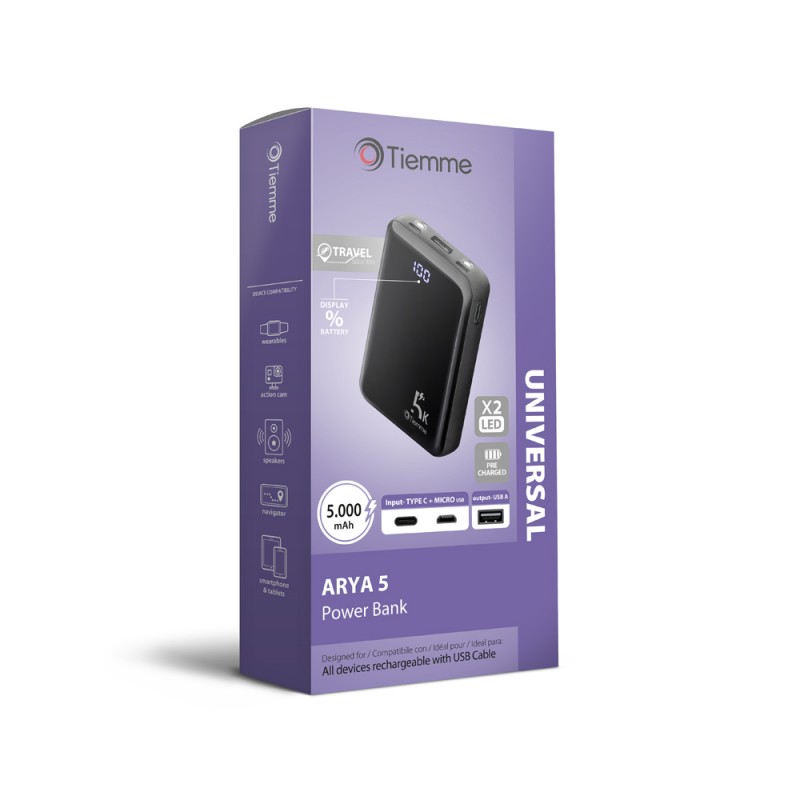 ARYA- 5000 Mah POWERBANK BLACK