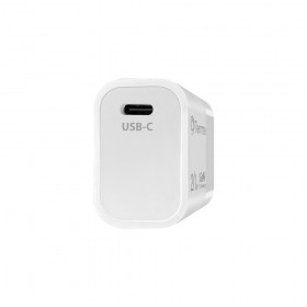 KIT CUBE - CARICA DA RETE 20W+CAVO DA USB-C A LIGHTNING - BIANCO