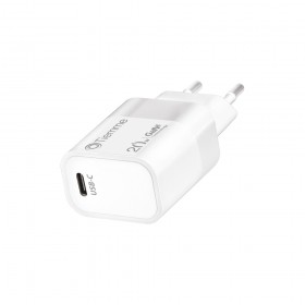 KIT CUBE - CARICA DA RETE 20W+CAVO DA USB-C A LIGHTNING - BIANCO
