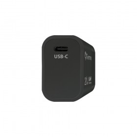 KIT CUBE - CARICA DA RETE 20W + CAVO DA USB-C A USB-C - NERO