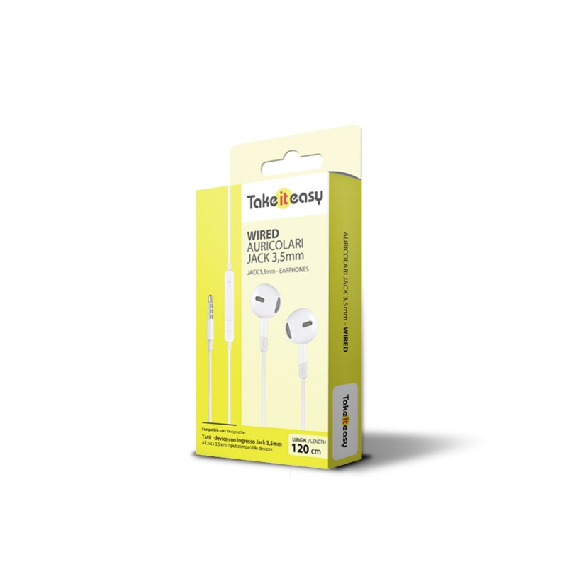 WIRED - AURICOLARI CON FILO - JACK 3,5 mm - 116 cm